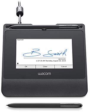 Wacom Signature Set con tableta STU-540 con pantalla LCD en color de 5” y sign pro PDF para Windows, capture firmas electrónicas manuscritas al instante con el lápiz inalámbrico y sin pila, Negro, 800 x 480 Pixel