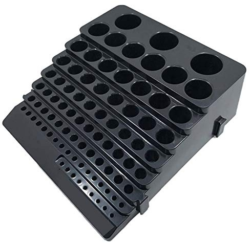 Bestlymood Drill Bit Storage Box Milling Cutter Saving Space Drill Finishing Holder Organizer Case Box for Home DIY Woodworking Use