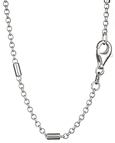 NKlaus 40cm collar de guisantes collar de plata 925 cadena de plata 1,8mm de ancho cadena de las señoras 5481