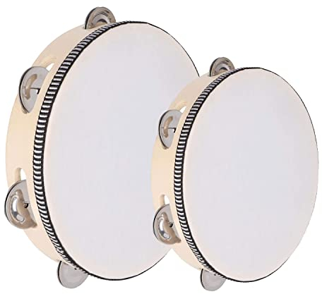 2-teilig handtrommel für kinder,handtrommel percussion,tamburin trommel,holz handtrommeln,tambourin percussion,handheld tamburin,holz tamburine mit glöckchen,trommel