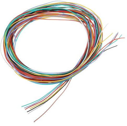 QUARKZMAN 26AWG Kabel Elektrischer Draht 0,13 mm² Verzinntes Kupferkabel 1,5 Meter Stromkabel 7 Farben, Hohe Temperatur Leitung Erdkabel Litzenkabel Verlängerungskabel für Kfz Kabelkanal