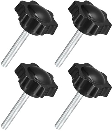 QUARKZMAN 4pz M6 x 40mm Pomelli a Stella, Manopola Serraggio a Forma Esagonale Plastica Vite Manopola Ricambio Serraggio Manuale per Sostituzione Manopola Base Ombrellone