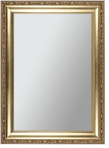 CLAMARO Franz, antik väggspegel, 40 x 60 cm med ram | guld, antik | shabby chic vintage, barockspegel med träram | barockspegel inkl. metallhängare och monteringsmaterial