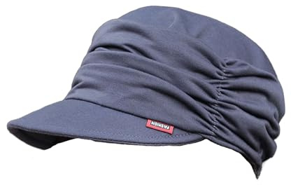 AIDIER Damen Weiche Schirmmütze mit Falten Newsboy Cap für Chemo Frauen BallonmüTze Slouchy Bonnet