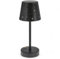kabellose LED-Tischlampe LED Akku-Tischleuchte mit Touch-Schalter, dimmbar kabellos tragbar, Leselampe Nachttischlampe für Wohnzimmer, Schlafzimmer, Schreibtisch, Lesen (Schwarz - Schirm mit Sternen)