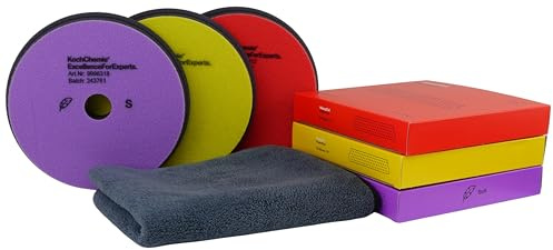 ADVANTUSE - Koch Chemie - Juego de almohadillas de pulido de 25 mm de altura – Heavy Cut hasta alto brillo – Esponjas de pulido de pintura (3 almohadillas de 150 mm)