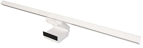 Ejoyous PC lampa bar 50 cm, LED laptop belysning monitorlampa trådlös PC kontor lampa dator skärmlampa klämma justerbar ljusstyrka och färgtemperatur anti-blå (vit)