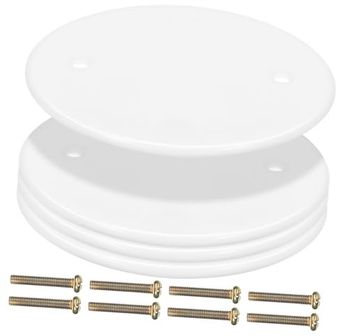 Homoyoyo 4pezzi Piastra Da Soffitto Rotonda in Copertura Per Foro Elettrico Piatto Di Copertura Per Presa Parete Tappo Per Foro in Soffitto Per Scatole Elettriche