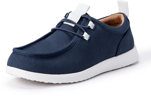 Amazon Essentials Mocassino in Tela Uomo, Navy Bianco, 46 EU