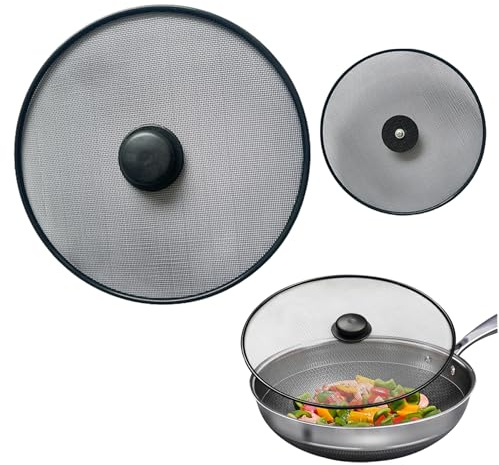 Schermo antispruzzo per padella, 3 pezzi Protezione antispruzzo per padella Rete antigrasso Coperchio pentola a prova di olio Accessori da cucina per cucinare, Protezione per cucinare