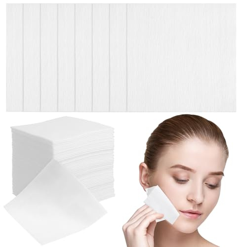 Abaodam 400 Stück Einweg Make Up Entfernungspads aus Stoff Weiße Abschminktücher für Sanfte Hautreinigung und Augen Make Up Entfernung