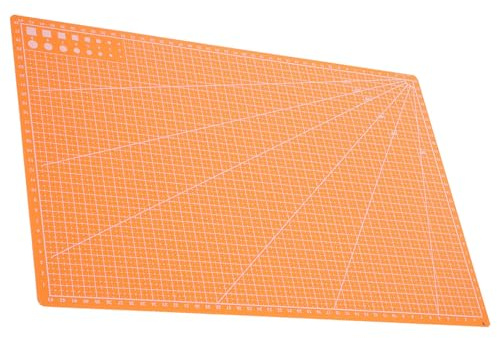 DIKACA Tapis de Découpe Auto-Réparateur Grand Format 60x90 CM PVC Double Face avec Grille, Adapté à la Couture et aux Projets de Patchwork, Pour Amateurs et Professionnels, Jaune