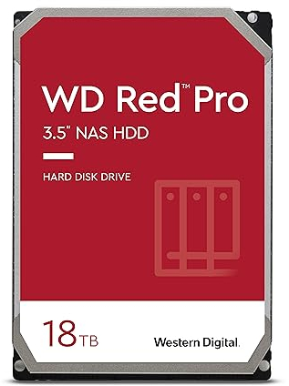 WD Red Pro 18TB NAS 3,5 Interne Festplatte – 7200 RPM Klasse, SATA 6Gb/s, CMR, 512MB Cache