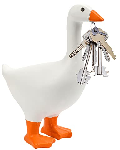 Pipihome Soporte Magnético de Pato, Idea de Regalo Divertido Porta Llaves, Magnético de Pato de Ganso para Llavero Mesa de Oficina Escritorio, Decoración del Hogar Regalo de Inauguración (Orange)