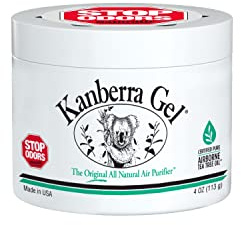 Kanberra Gel 4oz - All-Natural Odor Eliminator & Air Freshener for Home, Car, RV, Boat, Gym Bag | Eco-Friendly, Long-Lasting Tea Tree Oil Formula, Safe for Pets and Family.