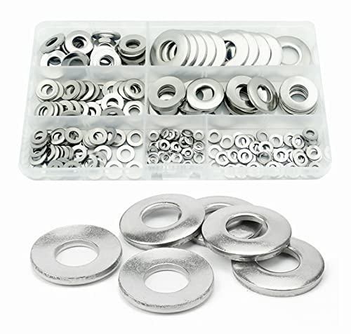Elantek 225Pcs M3 M4 M5 M6 M8 M10 M12 Metric 304-Stainless Steel Belleville Spring Washer/Conical Spring Washers Assortment Kit