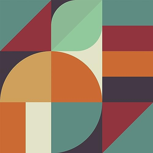 VaryPaper Geometrische Tapete Selbstklebend Klebefolie Möbel Boho-Stil 44.5cmx200cm Möbelfolie Vintage Selbstklebend Küchenrückwand Folie Retro Tapeten Wohnzimmer Muster Fototapete Schlafzimmer