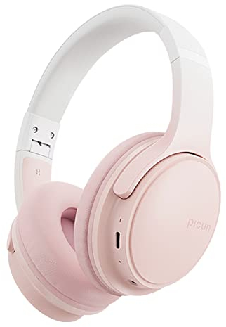 SLuB Casque sans Fil, Casque Bluetooth Pliable, Son Stéréo HD, Microphone HD intégré, 30H D'autonomie, pour Mobile, PC, TV, Jeux, Extérieur, Bureau (Rose)