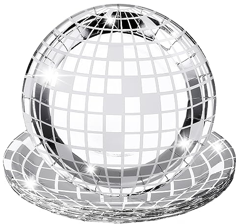 25 Pezzi Piatti per Feste in Argento Piatti di Carta da Discoteca da 9 Pollici Decorazioni per Feste a Tema Discoteca per Feste di Compleanno in Discoteca Anni '70 Matrimonio Piatti Usa e Getta