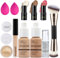 PHOERA Foundation, 3-teiliges Contour Stick Make-up-Set, Farbtöne mit Highlighter Stick, Rouge Stick und Bronzer Contour Stick(104+105+Light-Medium Contour/Buff Beige+Sand+#02,#10,#12)