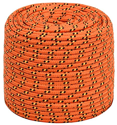 Homgoday Furniture Rope for Boat Orange 8 mm 500 m Polypropylene, Nautical Rope Furniture, Work Rope, Multi-Purpose Rope for Outdoor Activities, Nautical Rope, Multi-Purpose Rope