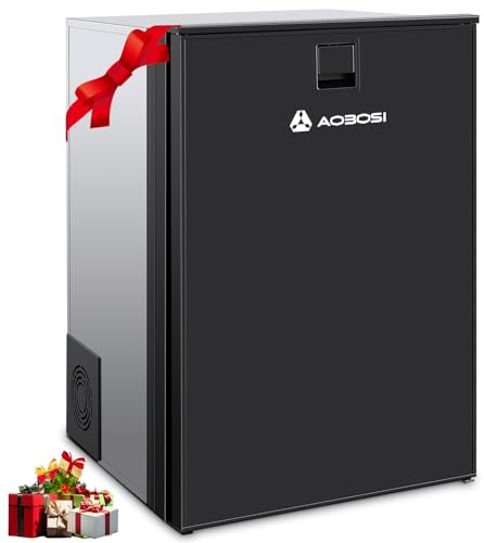 AAOBOSI 110L Kompressor Kühlbox, Zwei Temperaturzonen, Wohnmobil Kühlschrank mit LED-Leuchten, 12/24V DC, Großem Fassungsvermögen Kühlbox Auto, bis -15℃ für Auto, Wohnmobile, Boote, Camping und Reisen