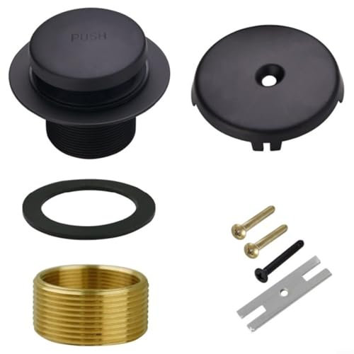 EpheyFIF Kit de conversion de vidange de baignoire en cuivre, panneau de trop-plein à trou unique pour diamètre intérieur de 2,9 à 5,1 cm, profondeur de 3,1 à 3,4 cm, prévention des odeurs,