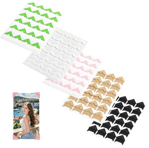 120 Pcs Photo Corners for Scrapbook – Self Adhesive Corner Stickers & Album Stickers for DIY Crafts, Perfect for Scrapbooking (Multicolor)