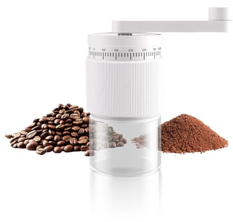 Rodison Macinacaffè manuale con 35 impostazioni esterne regolabili, macina caffè portatile con macina in ceramica e capacità di 30 g per Aeropress, Espresso, Pour Over, French Press, Moka
