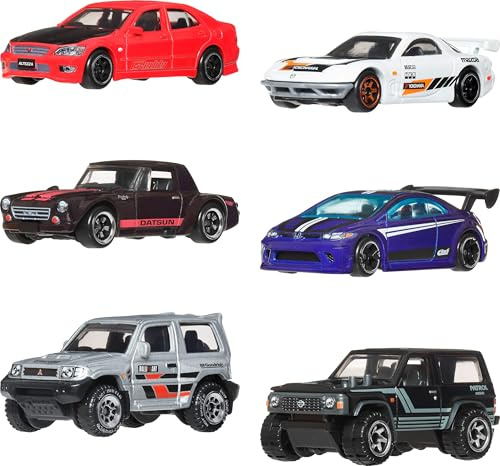 Hot Wheels Silver Series Calles de Japón Pack de 6