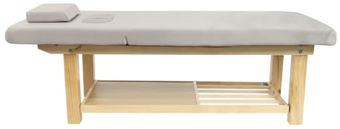 C-Juzarl Camilla de masaje, 190 x 80 x 62 cm, mesa de masaje con soporte de cuatro patas, cama de masaje, soporta hasta 300 kg, para spa, salón (gris)