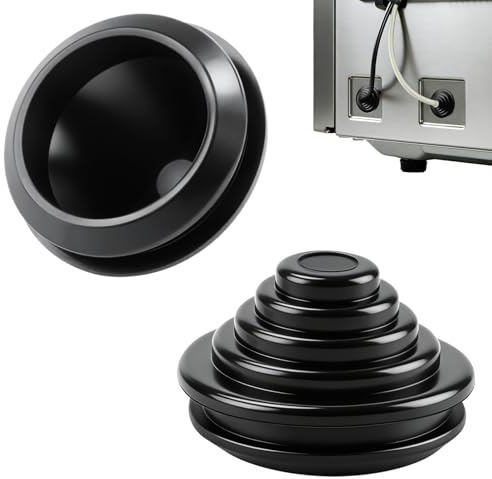 qjuwhua 10 styck kabelgenomföring i gummi, 25 mm, gummityll, kabelgenomföring, vattentät kabeltyll, gummityll, genomföringstyll, kabelhålskydd för kabel, tråd, elektronik (svart)