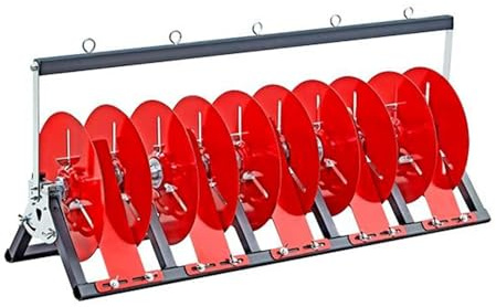 Kabelrullehållare och dispenser, kraftig kabelspolhållare – flerspolad kabeldispenser med justerbara stänger och brickor för konstruktion, detaljhandel och verkstad användning (83,5 x 38 x 28 cm