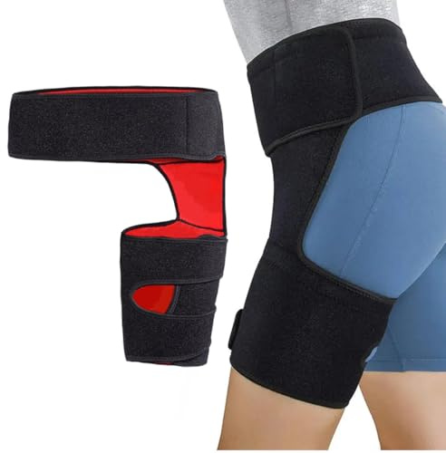 WUYJI 1 bandage compressif pour cuisse et hanche, bandage inguinal, bandage de hanche ajustable, bandage de soutien inguinal, support de hanche pour la cuisse et le nerf sciatique