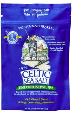 Fine Ground Celtic Sea Salt ¼ lb Resealable Bag