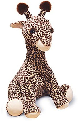 HISTOIRE D’OURS - Peluche Girafe Géante XXL Lisi 100 cm Blanc Et Marron - Collection Terre Sauvage - Peluche Douce Style Animalier Pour Bébé Et Enfant Dès La Naissance - Idée Cadeau Naturel - HO3042