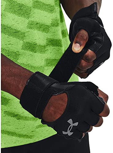 Under Armour Herren M's Weightlifting Gloves, atmungsaktive Gym Handschuhe mit Handfläche aus Leder, verstellbare Trainingshandschuhe