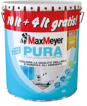 MAXMEYER Pittura per interni Anti-inquinamento Pura Active BIANCO 10+4 L