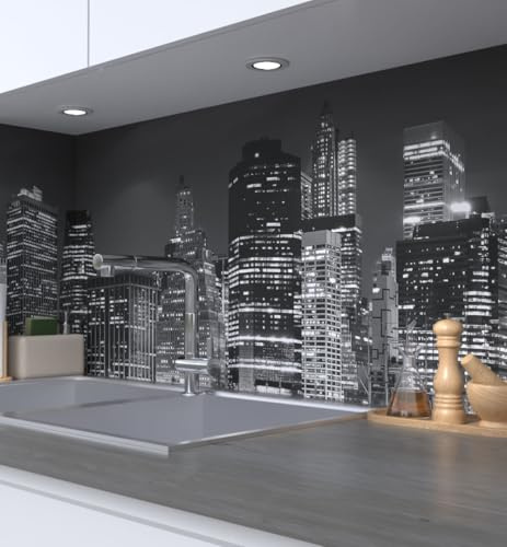 MyMaxxi Küchenrückwand selbstklebend - Matte, 0,4 mm Premium Spritzschutz Folie als günstige Alternative zu Glas, einfache Montage & leichte Reinigung - Motiv: Amerikanisches Panorama 400 x 60 cm