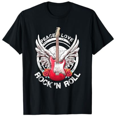 Lets Rock Rock & Roll Guitare électrique vintage rock concert T-Shirt