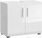 Newroom Waschbeckenunterschrank Weiß Hochglanz Badschrank Modern - 60x54x32 cm (BxHxT) - Standschrank Badezimmermöbel - [Jeffrey.one] Bad Badezimmer Waschküche