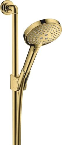 Kit de ducha hansgrohe AXOR Citterio con Raindance Select S 120 teleducha 3 funciones, 27991990, Color: Polished Gold Optic