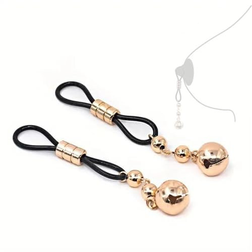 1 paire de pinces de poitrine pendantes, jeu de couple, petit jouet à pinces de poitrine à clochettes