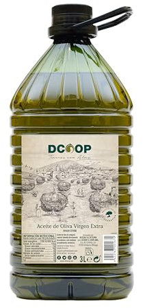 DCOOP Aceite de Oliva Virgen Extra - Ideal Para Cocinar, Botella PET Conserva las Propiedades del Producto, Cooperativas, 3 Litros