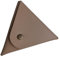 Porte-Monnaie Triangle en Cuir Véritable, Couleurs Assorties (Beige)