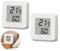 2 pièces Mini Thermomètre LCD, Hygromètre Numérique, Thermomètre Sans Fil, Mesure de l'Humidité pour Chambre de Bébé, Salon, Bureau, Serre (Blanc)