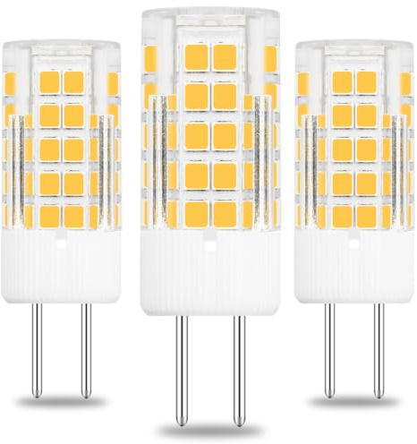 JINLONTA GY6.35 LED Lampe 12V 3000K Warmweiß G6.35 Bi-Pin Leuchtmittel 4W ersetzt 40W Halogenbirne Nicht Dimmbar für Schreibtischlampe, Kronleuchter, Deckenleuchte(3 Stück)