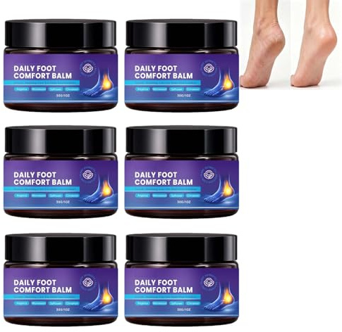 Crema De Cuidado De Pies A Base Vegetal Para Talones Agrietados Secos, Bálsamo Hidratante Para La Piel Delicada, Comodidad Diaria Para Los Pies Correntes Y Atletas, Bálsamo Para Piernas. (6PCS)