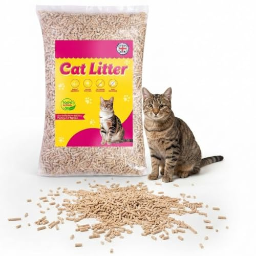 1 Bag Cat Litter Pellets Ultra Absorbent Biodegradable Virgin Wood Pellets | Odour Control Natural Unscented Soft Bedding for Cats & Kittens