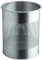 Durable 331023 Cestino Per Rifiuti In Metallo Rotondo 15 Litri, Perforazione 165 Mm, Argento